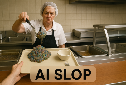 ChatGPT Serving AI slop in cafeteria