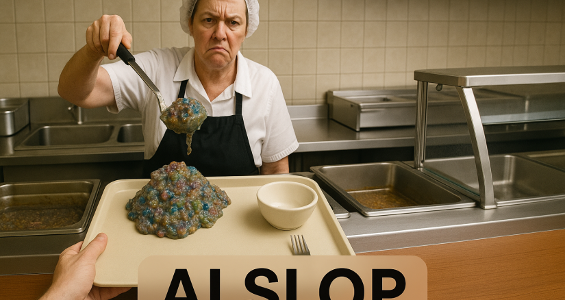 ChatGPT Serving AI slop in cafeteria