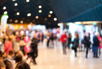blurred crowd of people in modern interior during 2024 10 30 22 20 50 utc